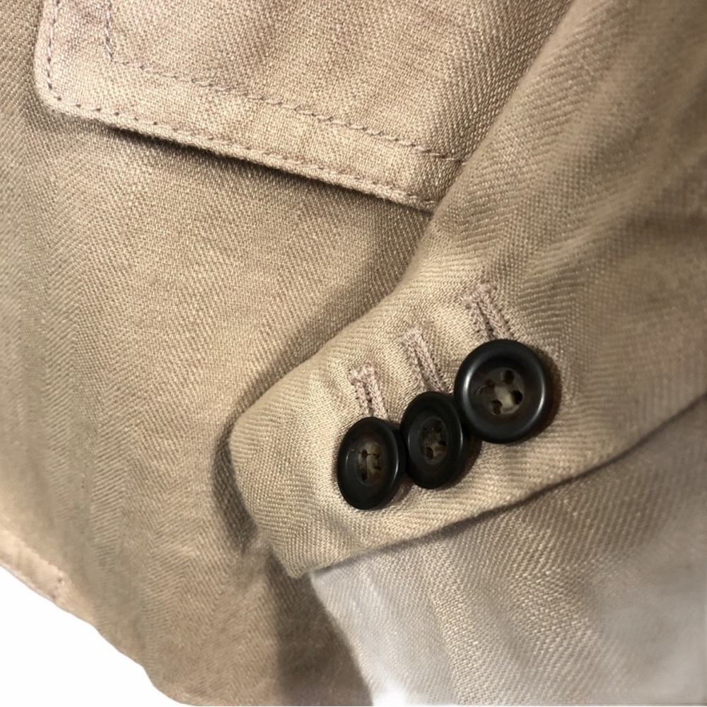 J. Crew Women's Beige Linen Blend Blazer - Picture 5 of 9